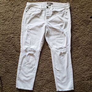 Torrid Jeans High Rise Straight White Denim 14R